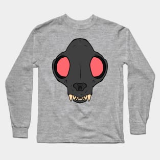 Cat Skull (black) Long Sleeve T-Shirt